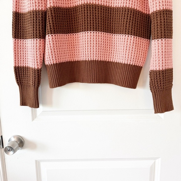 AIME LEONE DORE Chunky Striped Knit Crewneck Sweater - Picture 4 of 9